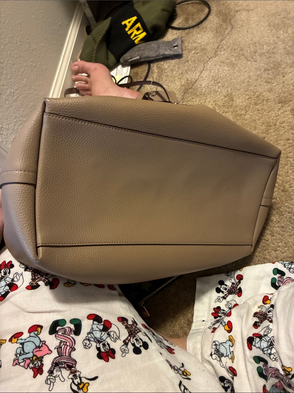 Coach —Tan Leather Tote with Pink Interior - Picture 5 of 5